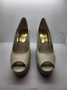 Michael Kors Striped Black & White Wedge Heels - Size 10 M - Picture 1 of 9