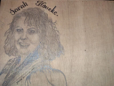 Circus Fliegenpilz Sarah Houcke Zeichnung auf Holz Cirque Circo Zirkus 1995 - Bild 1 von 4