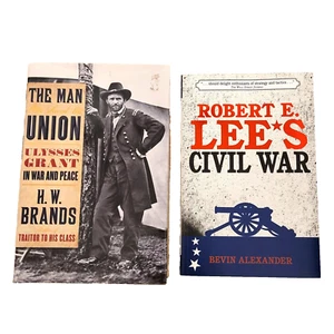 2 Book Lot Robert E. Lee's Civil War The Man Who Saved the Union Ulysses Grant - Picture 1 of 14