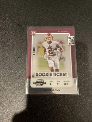 2021 Contenders Optic Dyami Brown Rookie Ticket RC #65 Football Team - Image 1 of 2