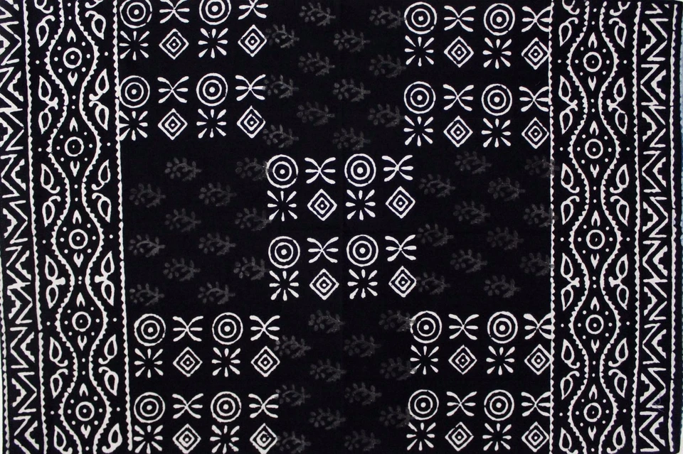 Capa de edredom de algodão reversível geométrica Dabu estampa de bloco de mão travesseiro queen - Imagem 1 de 1