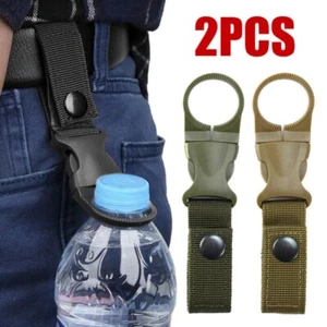 2 pezzi moschettone esterno nylon appendiabiti gancio bottiglia acqua clip supporto fibbia - Foto 1 di 16