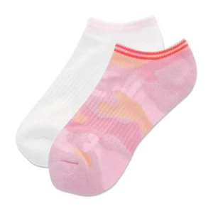 Hotsox Women's Camouflage Low Cut 2 Pack Crew Socks 2 Pair, Pink , Women's 9-11 - Picture 1 of 1