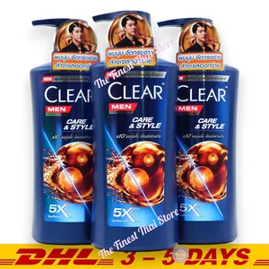 Pack of 3 bottles : CLEAR Men Anti-Dandruff Shampoo Care & Style 390 ml each - Picture 1 of 2