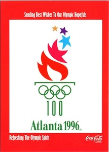 Invia Auguri alle Speranze Olimpiche Atlanta 1996 Cartolina Coca-Cola - Foto 1 di 2