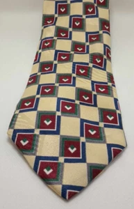Stafford Multi Color Geometric Pattern Classic Length and Width Men's Silk Tie - Bild 1 von 3