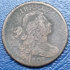 1803 Draped Bust Large Cent 1c Early Copper Coin Fine F Details #71280 - Picture 1 of 2
