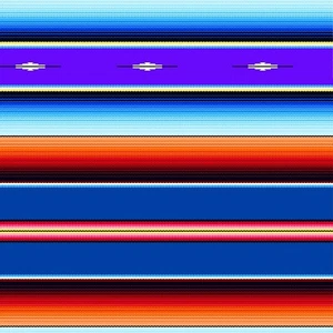 Fabric Mexican Sombrero Serape Fiesta Stripe Cotton ELIZABETH 1/4 yard 545-RYL - Picture 1 of 1