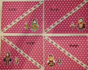 Handmade Greeting Cards -(set of 8) Thank You Blank Cards with Envelopes - Picture 1 of 10