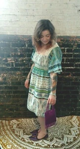 Adini Printed Baby Doll Tunic Dress - Picture 1 of 12