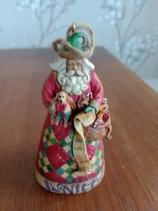 Jim Shore Naughty & Nice Santa Claus Christmas Hanging Ornament 4005789 - Picture 1 of 6