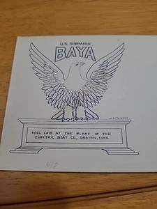 Keel Laying Of The U.S.S. BAYA FDC Envelope Unmailed. - Picture 1 of 1