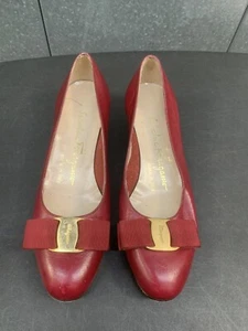 Salvatore Ferragamo Scarpe Eleganti Donna Rosso 4,5 B - Foto 1 di 13