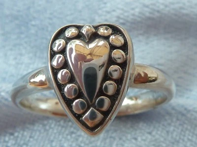 Hermoso anillo de ley esculpido, tamaño 6, 6,5, 7, 7,5, 7, 8 y 9, Konder #571 Foto 1 de 4