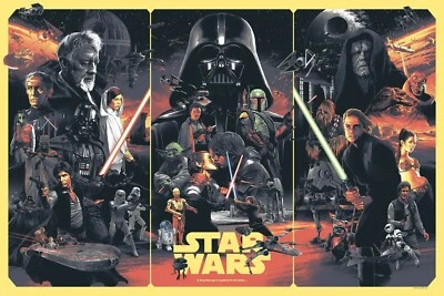 Star Wars The Original Trilogy Poster 17X11 Darth Vader Boba Fett Skywalker 🍿 - Image 1 of 3