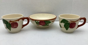 Lot 3 Pieces Franciscan Apple Coffee Tea Cups Cereal Bowl USA - Picture 1 of 9