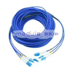 150m LC-LC 4 Litzen Innen Panzer Glasfaserkabel SingleMode 9/125 LWL Patchkabel - Bild 1 von 1