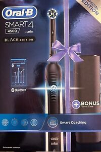ORAL-B SMART 4 4500 BLACK EDITION CROSSACTION ELECTRIC TOOTHBRUSH Free SameDay