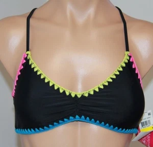 Neu mit Etikett Hula Honey Badeanzug Bikini BH-Oberteil Gr. M schwarz bunt - Bild 1 von 3