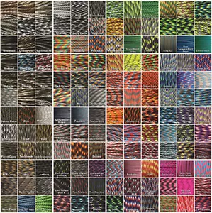 550 Paracord Tipo III 7 hebras Paracaídas 250+ COLORES 10-25-50-100 ft TJPARACORD - Imagen 1 de 1