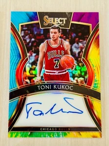 Toni Kukoc 2019-20 Panini Select Tie Dye Prizm Autograph Auto /25 - Foto 1 di 1