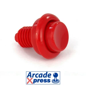 Boton Pinball Rojo con tuerca + Red Flipper button with nut WILLIAMS BALLY Vpin - Picture 1 of 6