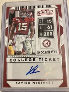 2020 Panini Contenders Draft Picks College Ticket Xavier McKinney Auto RC