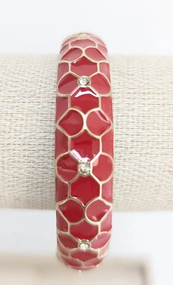 Tommy Bahama Mujer Pulsera Estrás Brazalete Curazao Rojo Esmalte Foto 1 de 4