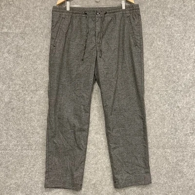 H&M Mens Pants Size XL Grey Straight Elastic Waist Drawstring Smart Casual 30519 - Image 1 of 4