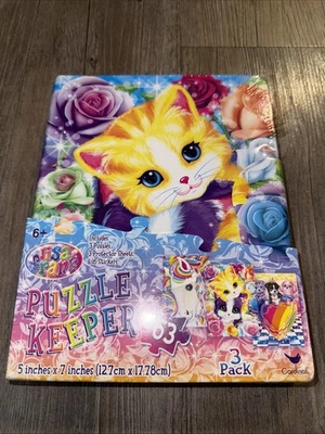 Lisa Frank Kittens Kitty Cat Puzzle Keeper 3 Puzzles & 16 Stickers sealed 2014 - Image 1 of 2