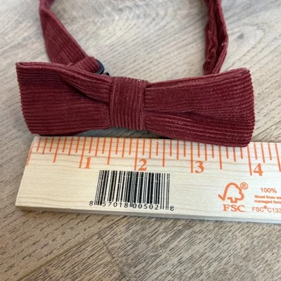 Pajarita de Colección Años 70 Marrón Óxido Pana Pinwale Preatada 4" Unisex 15" Largo Foto 1 de 4