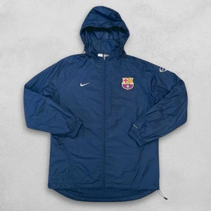 Vintage Barcelona Nike Jacket Football Early 2000’s Mens Navy Blue - Picture 1 of 7