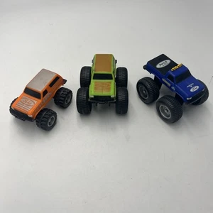 3 Vintage 1987 Monster Truck Bigfoot McDonald's Blue Plastic Happy Meal Toy 3” - Picture 1 of 6