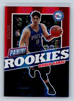 DARIO SARIC 2017 PANINI THE NATIONAL ROOKIES FOIL SP 38/399 PHILADELPHIA 76ERS - Image 1 of 2