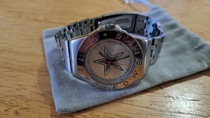 Official NFL Dallas Cowboy Quartz Stainless Steel Silver Coat Men's Analog Watch - Picture 1 of 15