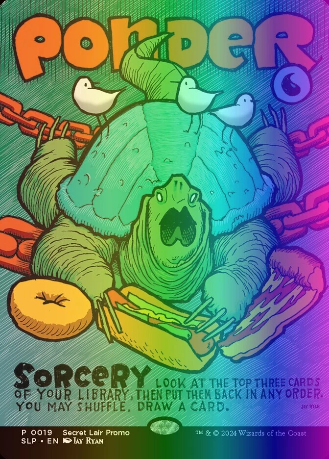 MTG Magic the Gathering Ponder (19/41) Secret Lair Showdown LP FOIL - Image 1 of 1