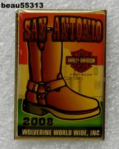 ⭐2008 HARLEY DAVIDSON SAN ANTONIO UNIVERSITY WOLVERINE FOOTWEAR JACKET VEST PIN - Picture 1 of 1