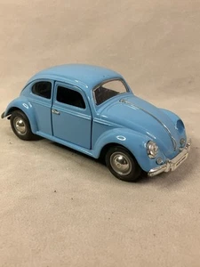 1955 VW Volkswagen Beetle Model SS 7707 oval window light Blue 1/24 diecast - Picture 1 of 13