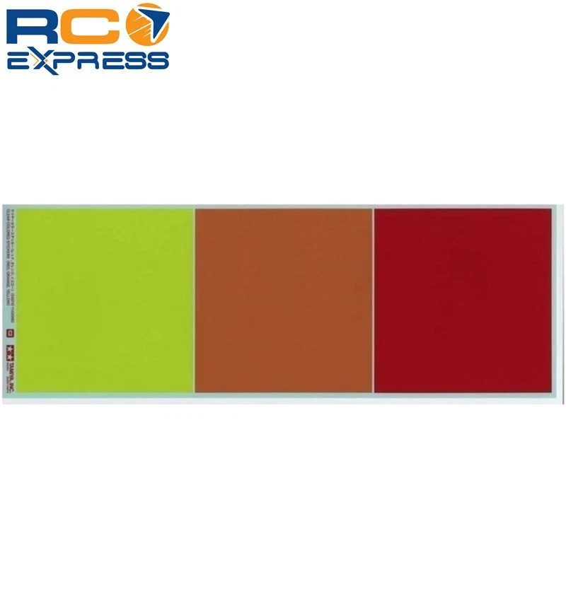 Tamiya RC Clear Colored Stickers Red/Orange/Yellow TAM54974 - Image 1 of 1