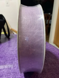 Berwick Offray Lilac Light Purple Premium Wired Edge Ribbon 2" Wide x 36 Yd New - Picture 1 of 5