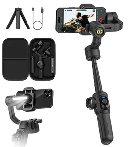 Professional Gimbal Stabilizer for Smartphone,Built-in 18CM Extension Rod and... - Bild 1 von 7