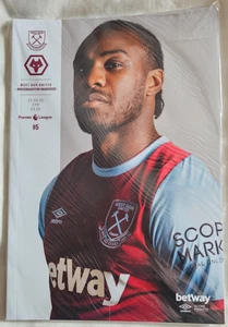 2020/21 WEST HAM UNITED V WOLVES PROGRAMME (WOLVERHAMPTON WANDERERS) 27.09.2020 - Picture 1 of 2