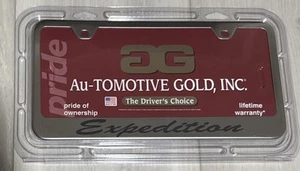 FORD EXPEDITION SILVER License Plate Frame Stainless Steel Au-tomotive - Picture 1 of 2