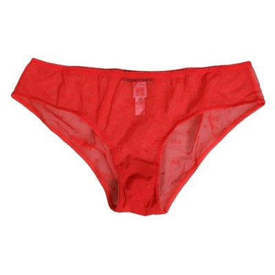 DOLCE & GABBANA Ropa Interior Rojo Nylon Malla Transparente Encaje Calzoncillo Panty IT4 / L 130usd Foto 1 de 4