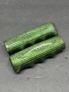 Vintage Schwinn Handlebar Grips Campus Green Glitter 4” Small Bantam Fairlady - Picture 1 of 7