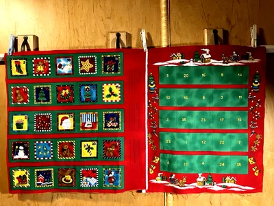 Fabri-Quilt Tis The Season Advent Calendar Cotton Fabric Panel Suzie Q Cut & Sew - Image 1 of 3