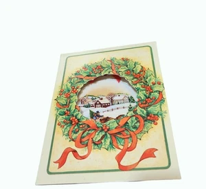 Biglietto ornamento natalizio vintage Avon 1985 Sligh Ride con scatola - Foto 1 di 4
