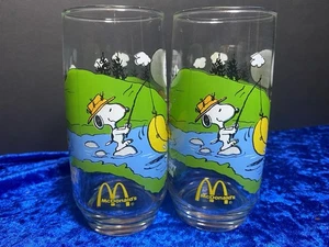 2 vasos McDonalds Camp Snoopy Charlie Brown Peanuts • Diviértete mucho trabajo - Imagen 1 de 6