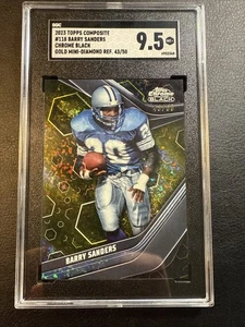 2023 Topps Composite Barry Sanders Chrome Black Gold Diamond Refractor #43/50 - Bild 1 von 2