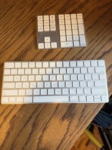 Apple Magic Keyboard Model A1644 CLEAN & Working with bonus 3rd party num pad  - Picture 1 of 5